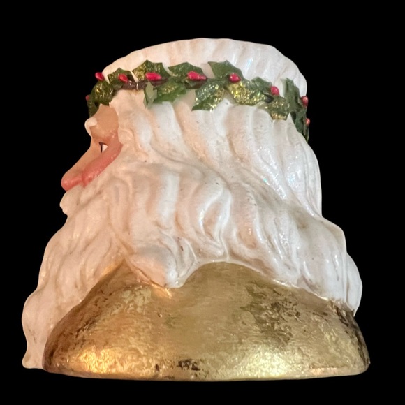 Vintage Dept 56 Old World Santa Kris Kringle Pillar Candleholder. - Picture 5 of 11